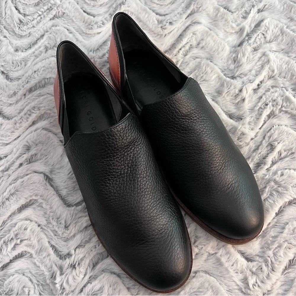 Lori Goldstein Black Leather Castiel Slip-on Low Ankle Oxford Loafer. Size 7M - Picture 2 of 4